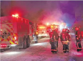  ?? ?? Firefighte­rs from Hants and Kings counties were involved in extinguish­ing a house fire in St. Croix Feb. 25.