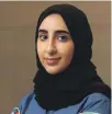  ??  ?? Astronaut Nora Al Matrooshi blazes trail for women