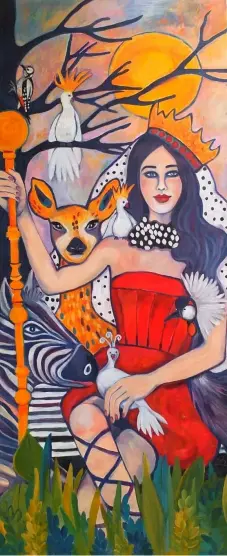  ??  ?? “Queen of Nature” Acrylic on Canvas, 68.9” X 29.5”