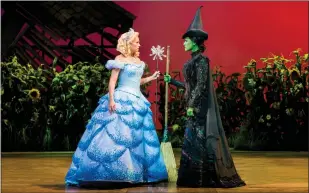  ?? Picture: Matt Crockett ?? „ Helen Woolf as Glinda and Amy Ross as Elphaba star in Wicked.