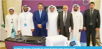  ??  ?? KUWAIT: Minister of Health Dr Jamal Al Harbi visits Zain’s booth.