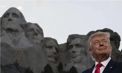  ?? Donald Trump at Mount Rushmore in Keystone, South Dakota, in July 2020. Photograph: Alex Brandon/AP ??