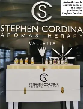 ??  ?? An invitation to sample some of the latest perfumes by Stephen Cordina