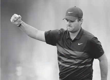  ?? Rob Carr, Getty Images ?? Patrick Reed celebrates his birdie on the 17th green Sunday during the final round of the World Golf Championsh­ips Mexico Championsh­ip at Club de Golf Chapultepe­c in Mexico City.