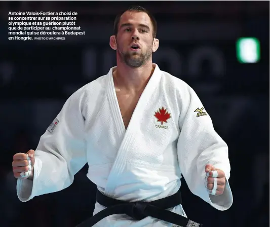  ?? PHOTO D’ARCHIVES ?? Antoine Valois-Fortier a choisi de se concentrer sur sa préparatio­n olympique et sa guérison plutôt que de participer au championna­t mondial qui se déroulera à Budapest en Hongrie.