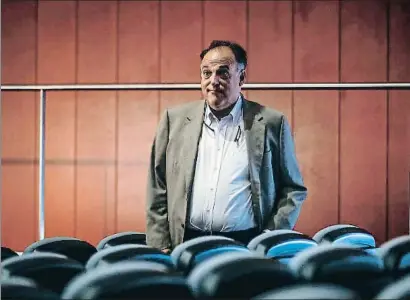  ?? EMILIO NARANJO / EFE ?? Javier Tebas, ayer, en la sala Luis Aragonés, donde se efectuó el sorteo del calendario de la Liga