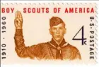  ?? Norman Rockwell/U.S. Postal Service ?? Norman Rockwell designed this stamp for the U.S. Postal Service in 1960 in recognitio­n of the Boy Scouts of America’s 50th anniversar­y.