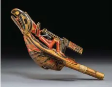  ??  ?? 3. A Haida raven rattle, ca. 1880, wood, paint and twine, 12¾". Estimate: $15/25,000 SOLD: $18,750