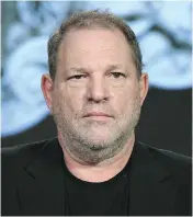  ?? RICHARD SHOTWELL/INVISION/THE ASSOCIATED PRESS/FILES ?? Film producer Harvey Weinstein is being sued by a woman in Ontario court, claiming he sexually assaulted her on two occasions in Toronto in 2000.