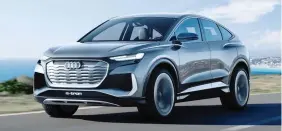  ??  ?? L’Audi e-tron Sportback, il Suv sportivo tutto elettrico in versione coupé