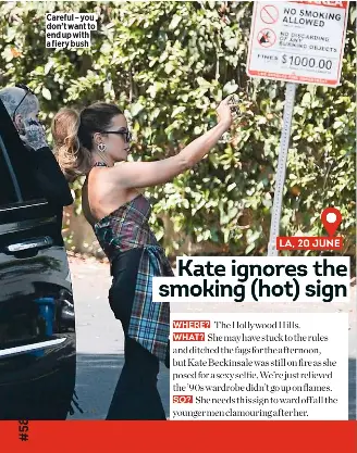 Kate ignores the smoking (hot) sign | Heat (UK)