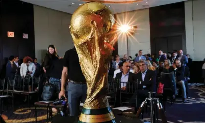  ?? ?? The 2026 World Cup held in the US, Mexico and Canada will need a new format for the groups. Photograph: Eduardo Muñoz/Reuters