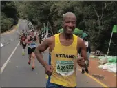  ??  ?? Bethuel Lephallo of Somerset West is a running coach and is taking part in his 10th Two Oceans Marathon today.