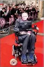  ?? AP PHOTO BY JOEL RYAN ?? In this 2015 file photo, Professor Stephen Hawking poses for photograph­ers upon arrival for the Interstell­ar Live show at the Royal Albert Hall in central London.