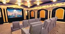  ?? DOUGLAS ELLIMAN REAL ESTATE/COURTESY ?? A Parkland home, listed for $4.2 million, has a state-of-the-art theater with a 150-inch screen and a profession­al speaker system.