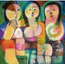  ??  ?? “Three Women,” by Santos; “The Merchants From Sta. Rosa,” by Galicano (below)