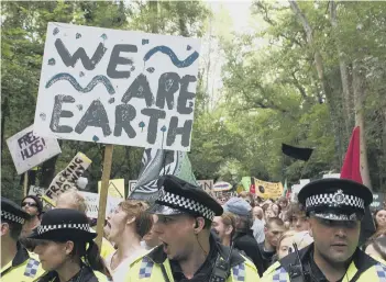  ?? ?? Protests in Balcombe in 2013