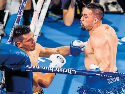  ?? Photo / Photosport ?? Kiwi Joseph Parker knocked out lightly regarded Mexican-American heavyweigh­t Alexander Flores.