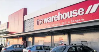  ?? Photo / Paul Taylor ?? The Warehouse Group’s share price fell 1 per cent to $2.03.