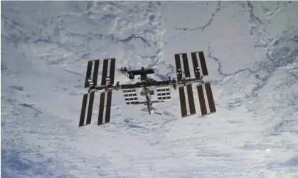  ?? ?? The Internatio­nal Space Station seen from space shuttle Discovery. Photograph: AP