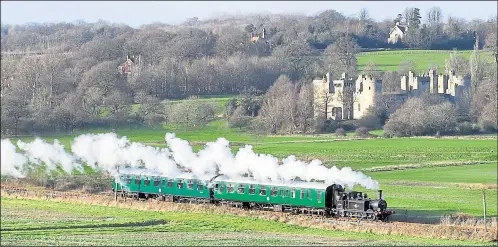  ??  ?? The line runs to Bodiam in East Sussex but the pandemic pushed back the start of the season to mid-July – and then its ‘Santa Special’ programme was cancelled over the festive period