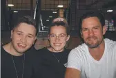 ??  ?? The X Factor winner Reece Mastin with Cheyenne Stewart and Jason McGregor at The Avenue,