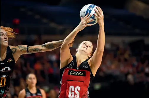  ?? GETTY IMAGES ?? Goal shoot Ellie Bird was outstandin­g for the Tactix, nailing 54 from 55 shots at goal in Christchur­ch yesterday.