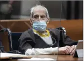  ?? MYUNG J. CHUNG — LOS ANGELES TIMES VIA AP ?? New York real estate scion Robert Durst, 78, is sentenced to life in prison without chance of parole at the Airport Courthouse in Los Angeles on Thursday.