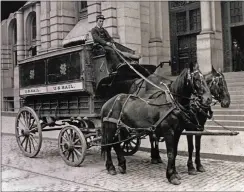  ??  ?? A mail wagon in Boston around 1895