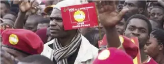  ??  ?? File Photo: UPND supporters