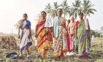  ?? GENTL + HYERS ?? Photos, top to bottom: Sana Javeri Kadri on a turmeric
farm; Ethné and Phillipe De
Vienne;
Women of Diaspora
and Co