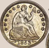  ?? ?? Arrows were added to the dates of the minor silver coins in 1853 to indicate a change in weight.