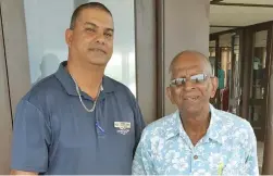  ?? Photo: Waisea Nasokia ?? Golf Fiji secretary Avinesh Dutt (left) and president Vidhya Lakhani.