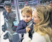  ?? Getty Images ?? WENN’ IN TARRYTOWN: Alex Wennberg, acquired Wednesday in a trade with the Kraken, flew over five hours on a redeye with wife Felicia and son Rio before practicing with the Rangers for the first time Thursday.