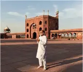  ?? — PTI ?? Shahi Imam Syed Ahmed Bukhari offers prayers at Jama Masjid on the third Friday of the holy month of Ramadan during ongoing lockdown in old Delhi on Friday.