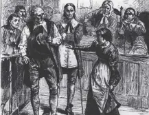  ??  ?? 0 On this day in 1692 the Salem witch trials began, with victims including English-born farmer Giles Corey