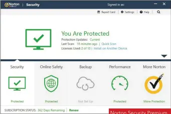  ??  ?? Norton Security Premium