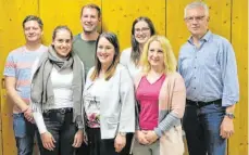  ?? FOTO: MV SIGGEN ?? Die neue Vorstandsc­haft des Musikverei­n Siggen: vorne (v.l.n.r.): Julia Brauchle, Verena Kresser, Maria Längst; hinten (v.l.n.r.): Stephan Mayer, Marius Schorer, Sandra Brauchle und Rudi Ebenhoch. Das Bild entstand noch vor der Corona-Krise.