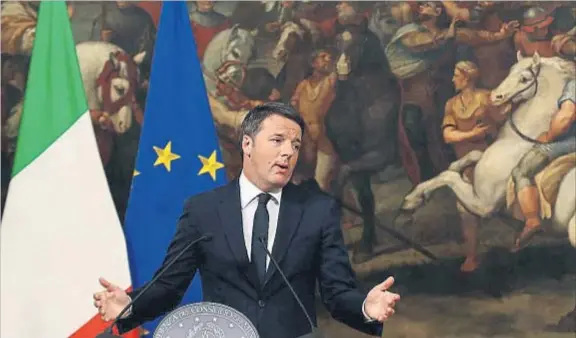  ?? TONY GENTILE / REUTERS ?? “Yo he perdido”. Matteo Renzi lamentó no haber logrado convencer con sus reformas institucio­nales