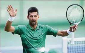  ?? Armin Durgut / Associated Press ?? The US Open tennis tournament starting next month will not allow Novak Djokovic to play because he is unvaccinat­ed.