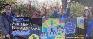  ??  ?? ●●St Ann’s Hospice fundraiser­s (left to right) Sam O’Reilly, Julie Lowe, Abi Hallas and Lucy Leeming prepare for the Manchester Virtual Walk