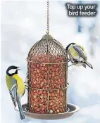  ??  ?? Top up your bird feeder