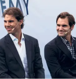  ?? AFP ?? Star interview: Roger Federer had a chat with Rafael Nadal on inquiring after family and friends during the COVID-19 pandemic.