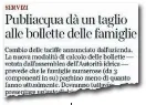  ??  ?? La notizie delle nuove tariffe di Publiacqua ieri sul «Corriere Fiorentino»