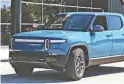  ?? AUTOMOTIVE VIA AP RIVIAN ?? The 2022 Rivian R1T is an all-electric pickup truck with an estimated annual electricit­y cost of $950.