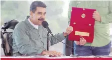  ?? Ansa ?? Paese in crisi Il presidente Nicolas Maduro al palazzo Miraflores