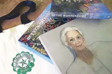  ??  ?? Published by the De La Salle University Publishing House and eponymousl­y titled, the twovolume coffee table book set heralds the contributi­on of Betsy Westendorp, whose depictions of local color have become part and parcel of our heritage and...