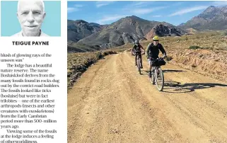  ?? /Supplied ?? TEIGUE PAYNE Perfect place to wander: The road from Swartberg Pass to Seweweeksp­oort has plenty to offer cyclists. There are hidden valleys, beautiful mountains and a number of lodges to overnight at.