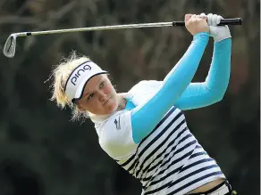  ?? SEAN M. HAFFEY / GETTY IMAGES FILES ?? After a standout rookie season on the LPGA Tour in 2016, Canada’s Brooke Henderson is still working hard to match the same level of results in her sophomore year.