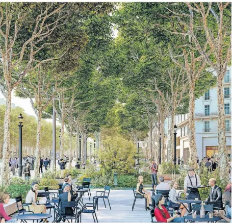  ?? ILLUSTRATI­ON: PCA-STREAM ?? Die Pariser Champs-Elysées sollen vor den Olympische­n Spielen 2024 erneuert werden.